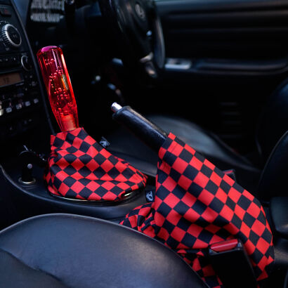 RED CHECKED - SHIFT BOOTS