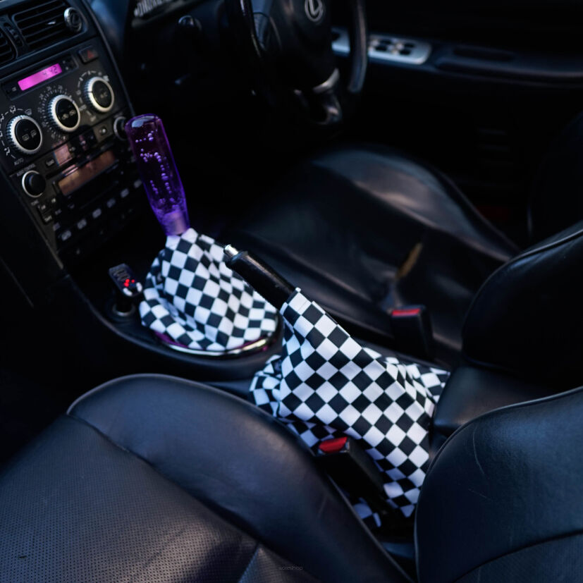 WHITE CHECKED - SHIFT BOOTS